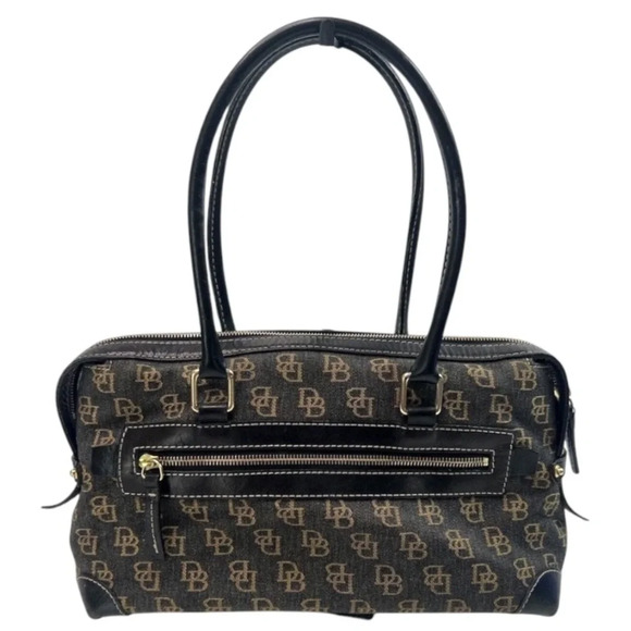 Dooney & Bourke Vintage Shadow Mono Canvas Anniversary Signature Satchel - Picture 2 of 15